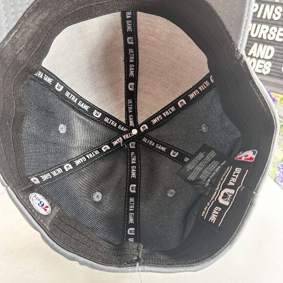 Ultra Games 76ers NBA Cap Phila Basketball Hat Fitted Back Baseball 6 Panel Grey - Picture 12 of 16